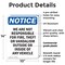 Signmission Not Responsible For Fire Theft Vandalism, 10 in W x Rectangle, Plastic OS-2PACK-NS-P-1014-V-16270 - alternate 6